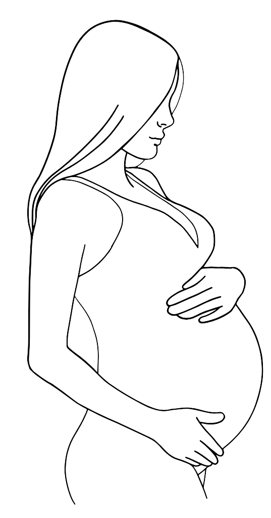 Schwangere Frau symbolisch für Doula Geburtsbegleitung, Unterstützung und Begleitung im Wochenbett und Mütterpflege in Erlangen.